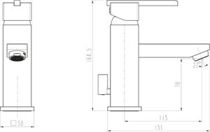 Bateria umywalkowa Schütte Frog stojąca chrom (SCHTTE) 5