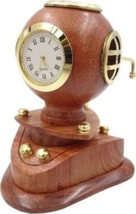 Giftdeco Mały dekoracyjny hełm nurka retro z zegarem 1