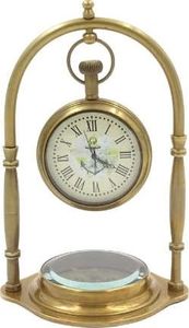 Giftdeco Marynistyczny zegar mosiężny z kompasem na zawiesiu 1