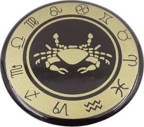 Giftdeco Rak - znak zodiaku - magnes. Śr. 6cm; metal emaliowany 2