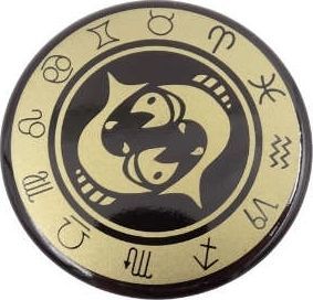 Giftdeco Ryby - znak zodiaku - magnes. Śr. 6cm; metal emaliowany 2