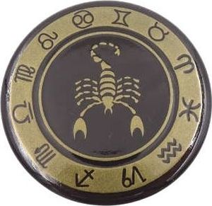 Giftdeco Skorpion - znak zodiaku - magnes. Śr. 6cm; metal emaliowany 1