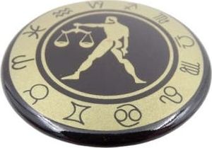 Giftdeco Waga - znak zodiaku - magnes. Śr. 6cm; metal emaliowany 3