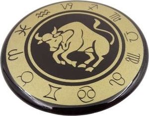 Giftdeco Byk - znak zodiaku - magnes. Śr. 6cm; metal emaliowany 2
