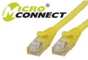MicroConnect Patchcord U/UTP CAT6 5m, żółty (UTP605YBOOTED) 1