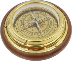Giftdeco Duży kompas mosiężny na drewnianej podstawie 1