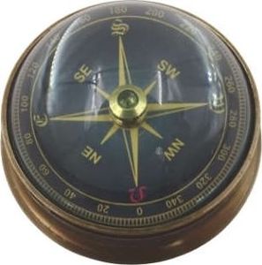 Giftdeco Kompas mosiężny soczewkowy - czarna tarcza 1