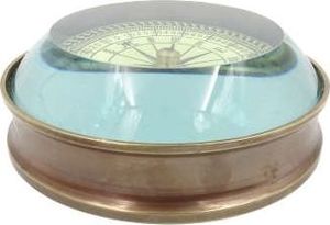 Giftdeco Kompas soczewkowy - mosiądz i szkło 4