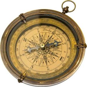 Giftdeco Mosiężny kompas wykończenie antyk - śr. 12,5cm 1