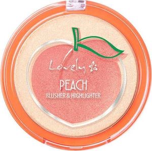 Lovely Lovely Peach Blusher & Highlighter rozświetlające duo do twarzy 7g 1