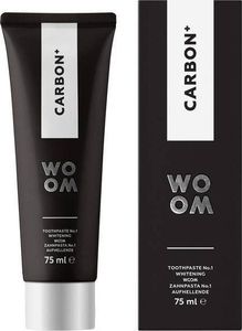 Woom Carbon+ wybielająca czarna pasta do zębów z węglem aktywnym 75ml 1