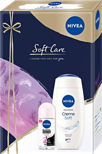 Nivea Nivea Soft Care zestaw pielęgnujący żel pod prysznic 250ml + antyperspirant roll-on 50ml 1