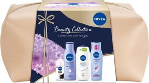 Nivea Nivea Beauty Collection zestaw szampon do włosów Diamond Gloss 250ml + żel pod prysznic Creme Soft 250ml + mleczko do ciała 1