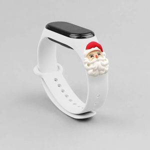 Hurtel Strap Xmas opaska do Xiaomi Mi Band 4 / Mi Band 3 silikonowy pasek bransoletka biały 2