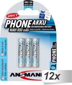 Ansmann Akumulator Phone AAA / R03 800mAh 36 szt. 1