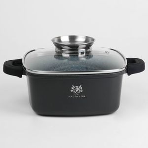 Karl Hausmann Garnek 2,3L granitowy z powłoką greblon + uchwyty 2