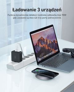 Ładowarka Aukey PA-B6S 1x USB-A 2x USB-C 4.5 A (PA-B6S) 3