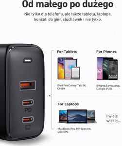 Ładowarka Aukey PA-B6S 1x USB-A 2x USB-C 4.5 A (PA-B6S) 4