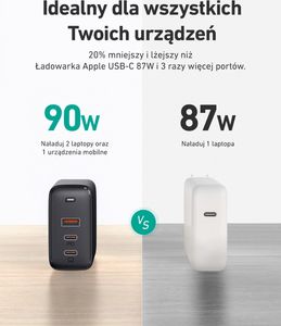 Ładowarka Aukey PA-B6S 1x USB-A 2x USB-C 4.5 A (PA-B6S) 6