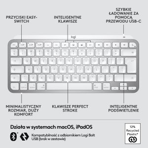 Klawiatura Logitech MX Keys Mini for Mac Pale Grey (920-010526) 6