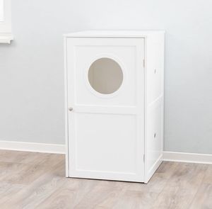 Trixie Szafka na kuwetę, dla kota, biała, MDF, XL, 53x90x58 cm, dwupoziomowa 3