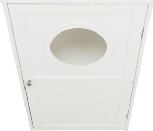 Trixie Szafka na kuwetę, dla kota, biała, MDF, XL, 53x90x58 cm, dwupoziomowa 9