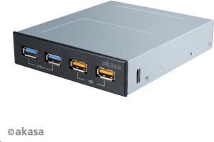 Akasa 4 porty USB, 2x USB 3.0 + 2x ładujące (AK-ICR-25) 1