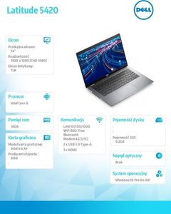 Laptop Dell Latitude 5420 (N036L542014EMEA_LTE) 6