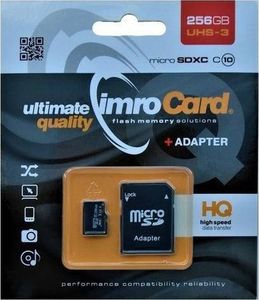 Karta Imro MicroSDXC 256 GB Class 10 UHS-I/U3  (2_409499) 1