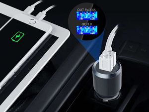 Transmiter FM Alogy Jednoczęściowe 2x USB-A 2.4 A 10