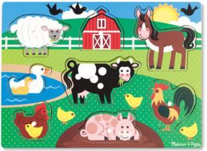 Melissa & Doug Puzzle drewniane Farm animals (19050) 1