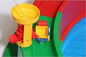 Wader Piaskownica 2w1 z torem wodnym + 10  akcesoriów 136x136 cm (40923) 3