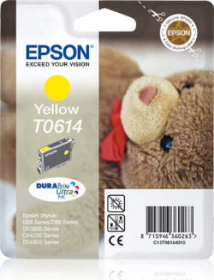 Tusz Epson Wkład atramentowy Yellow T0614 DURABrite Ultra Ink C13T06144010 1