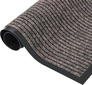 vidaXL Wycieraczka, prążkowana, beżowa, 80 x 120 cm 3