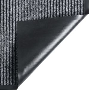 vidaXL Wycieraczka, prążkowana, szara, 80 x 120 cm 4