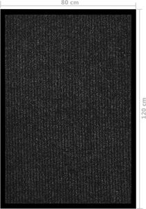 vidaXL Wycieraczka, prążkowana, antracytowa, 80 x 120 cm 6