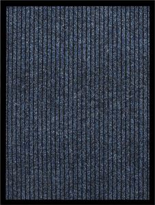vidaXL Wycieraczka, prążkowana, niebieska, 60x80 cm 1