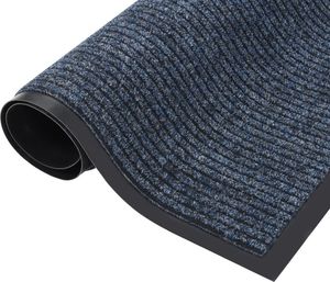 vidaXL Wycieraczka, prążkowana, niebieska, 60x80 cm 3