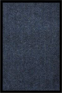 vidaXL Wycieraczka, prążkowana, niebieska, 80 x 120 cm 1