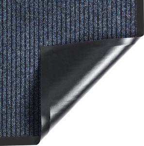 vidaXL Wycieraczka, prążkowana, niebieska, 80 x 120 cm 4