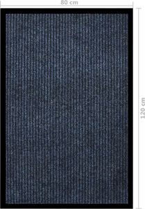 vidaXL Wycieraczka, prążkowana, niebieska, 80 x 120 cm 6