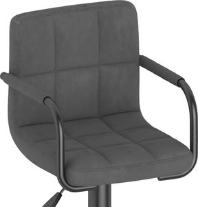 vidaXL Hokery, 2 szt., ciemnoszare, obite aksamitem 7