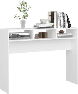 vidaXL Stolik konsolowy, biały, 105x30x80 cm, płyta wiórowa 4