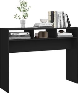 vidaXL Stolik konsolowy, czarny, 105x30x80 cm, płyta wiórowa 4