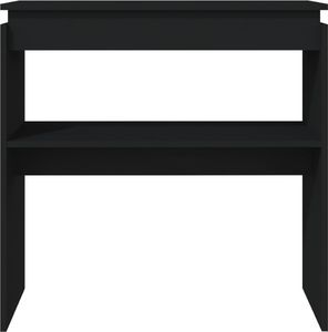 vidaXL Stolik konsolowy, czarny, wysoki połysk, 80x30x80 cm, płyta 4