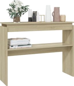 vidaXL Stolik konsolowy, dąb sonoma, 102x30x80 cm, płyta wiórowa 3