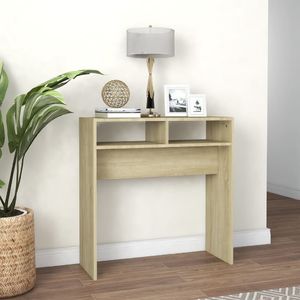 vidaXL Stolik konsolowy, dąb sonoma, 78x30x80 cm, płyta wiórowa 3