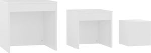vidaXL Stoliki wsuwane pod siebie, 3 szt., białe, płyta wiórowa 6