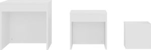 vidaXL Stoliki wsuwane pod siebie, 3 szt., białe, płyta wiórowa 7