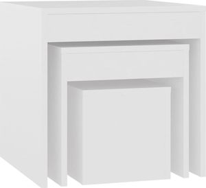 vidaXL Stoliki wsuwane pod siebie, 3 szt., białe, płyta wiórowa 8